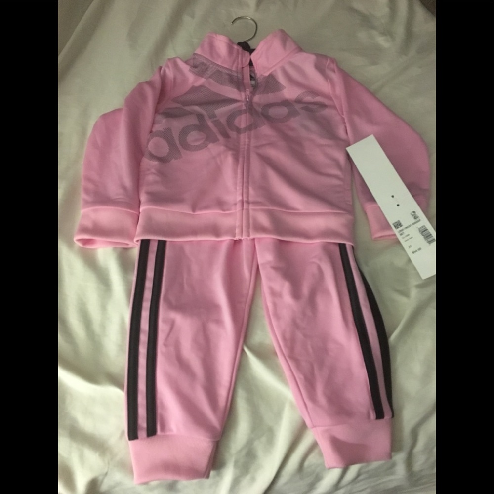 Adidas Logo Tricot 2pc Jogger - Size 2T
